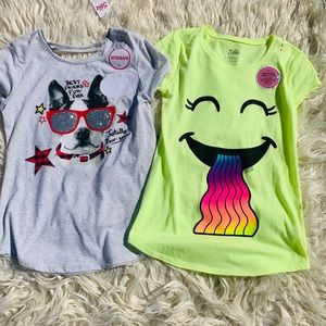 Two graphic justice tee’s NWTs